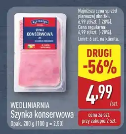 ALDI Szynka konserwowa Wędliniarnia oferta