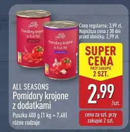 ALDI Pomidory krojone z dodatkami All Seasons oferta