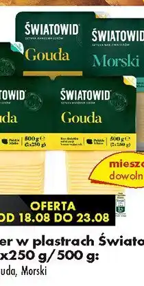 Biedronka Ser w plastrach Światowid Gouda oferta