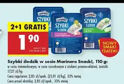 Biedronka Szybki śledź w sosie Marinero Snacki oferta
