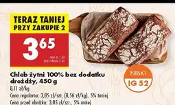 Biedronka Chleb żytni 100% bez dodatku drożdży Biedronka oferta