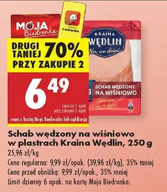 Biedronka Schab wędzony na wiśniowo Kraina Wędlin oferta