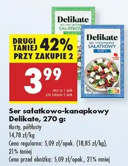 Biedronka Ser sałatkowo-kanapkowy Delikate oferta