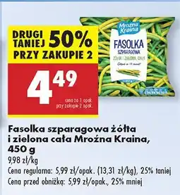 Biedronka Fasolka szparagowa żółta i zielona cała Mrożna Kraina oferta