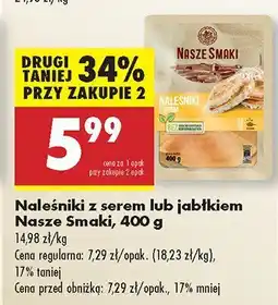 Biedronka Naleśniki z serem lub jabłkiem Nasze Smaki oferta