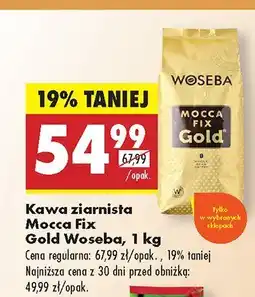 Biedronka Kawa ziarnista Mocca Fix Gold Woseba oferta