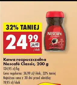 Biedronka Kawa rozpuszczalna Nescafe Classic oferta