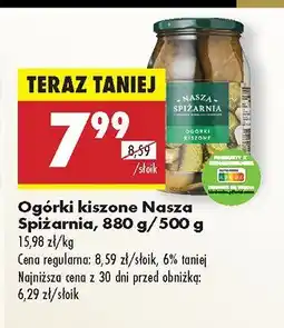 Biedronka Ogórki kiszone Nasza Spiżarnia oferta