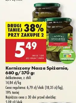 Biedronka Korniszony Nasza Spiżarnia delikatesowe, z chili oferta