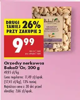 Biedronka Orzechy nerkowca BakaD'Or oferta
