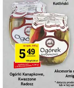 Gram Market Ogórki Kanapkowe, Kwaszone Radosz oferta