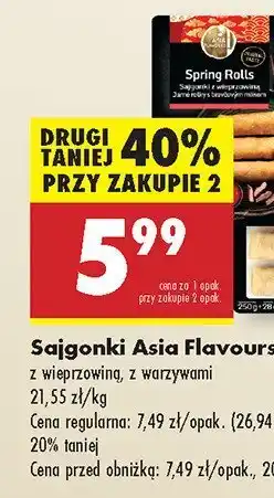 Biedronka Sajgonki Asia Flavours z wieprzowiną oferta