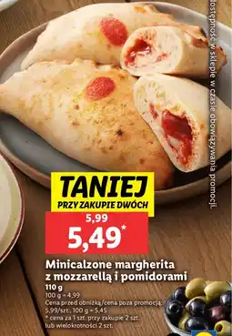 Lidl Minicalzone margherita z mozzarellą i pomidorami Lidl oferta