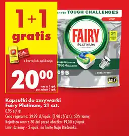 Biedronka Kapsułki do zmywarki Fairy Platinum oferta
