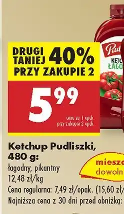 Biedronka Ketchup Pudliszki łagodny oferta