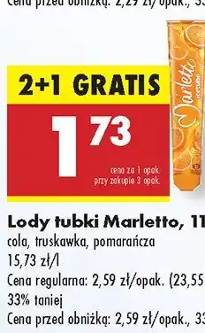 Biedronka Lody rożki Marletto pomarańcza oferta