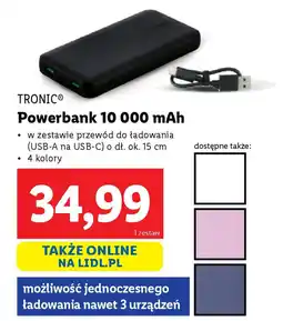 Lidl TRONIC Powerbank 10 000 mAh oferta