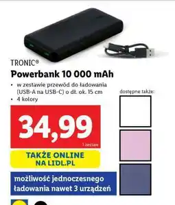 Lidl TRONIC Powerbank 10 000 mAh oferta