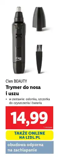 Lidl Cien BEAUTY Trymer do nosa i uszu oferta