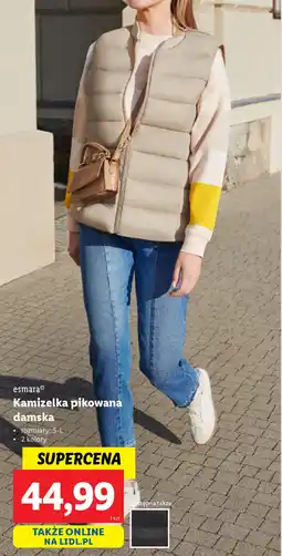 Lidl Esmara kamizelka pikowana damska oferta