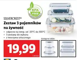 Lidl SILVERCREST Zestaw 3 pojemników na żywność oferta