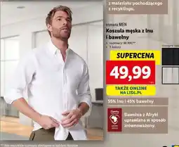 Lidl Koszula męska z lnu i bawełny oferta