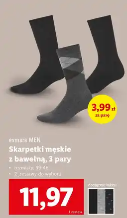 Lidl Esmara men skarpetki męskie z bawełną oferta