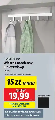 Lidl LIVARNO home Wieszak naścienny lub drzwiowy oferta