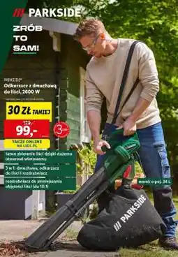 Lidl Odkurzacz z dmuchawą do liści, 2600 W oferta