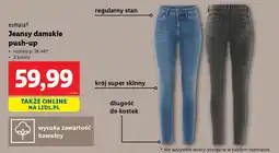 Lidl Esmara jeansy damskie push-up oferta