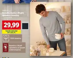Lidl Koszulka męska z długim rękawem z bawełny oferta