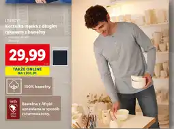 Lidl LIVERGY Koszulka męska z długim rękawem z bawełny oferta