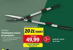 Lidl Parkside Teleskopowe nożyce do żywopłotu oferta