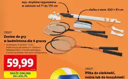 Lidl CRIVIT Zestaw do gry w badmintona dla 4 graczy oferta