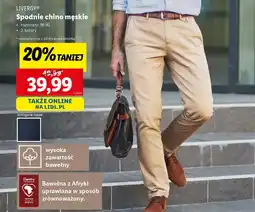 Lidl LIVERGY Spodnie chino męskie oferta