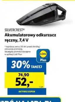 Lidl SILVERCREST Akumulatorowy odkurzacz ręczny, 7,4 V oferta