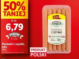 Lidl Parowki z szynki XXL oferta