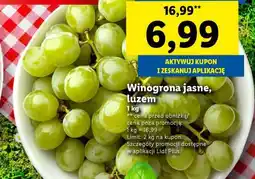 Lidl Winogrona jasne luzem oferta