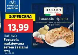 Lidl ITALIAMO Focaccia nadziewana serem i salami oferta
