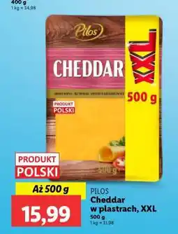 Lidl PILOS Cheddar w plastrach, XXL oferta