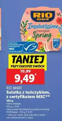 Lidl RIO MARE Sałatka z tuńczykiem, z certyfikatem MSC oferta