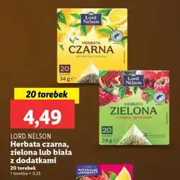 Lidl LORD NELSON Herbata czarna, zielona lub biała z dodatkami oferta