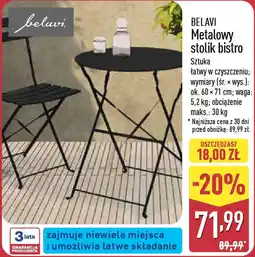 ALDI BELAVI Metalowy stolik bistro oferta