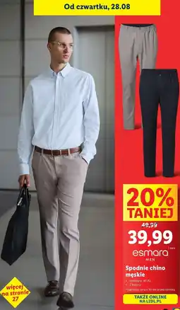 Lidl Spodnie chino Esmara oferta