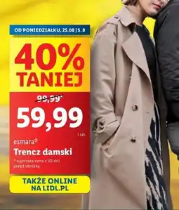 Lidl Trencz damski Esmara oferta