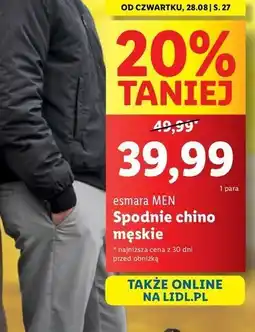 Lidl Spodnie chino Esmara oferta