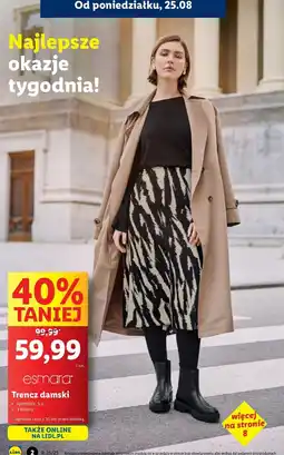 Lidl Trencz damski Esmara oferta
