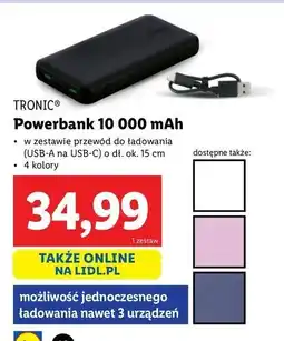 Lidl Powerbank 10000 mah Tronic oferta
