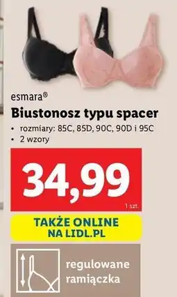 Lidl Biustonosz spacer z koronką 95c Esmara oferta