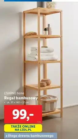 Lidl Regał bambusowy 37 x 140 cm Livarno Home oferta